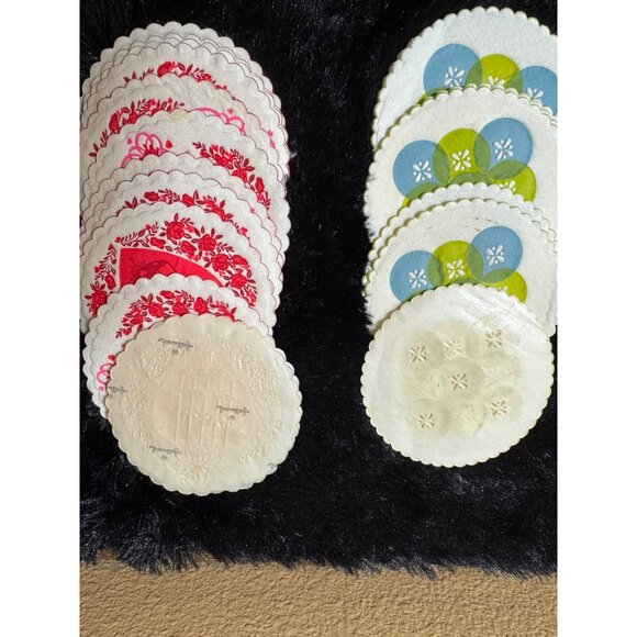 Vintage Hallmark Paper Coasters Valentines & Geometric Design Total of 13 - Picture 2 of 4